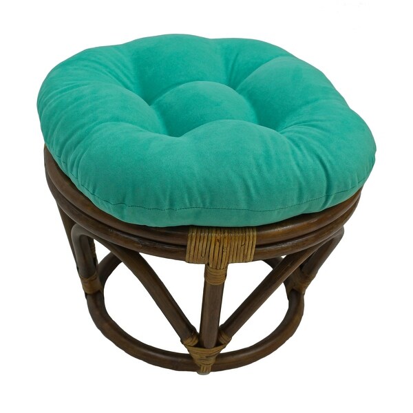 18-inch Round Microsuede Footstool/Ottoman Cushion (Cushion Only) - 18 x 18