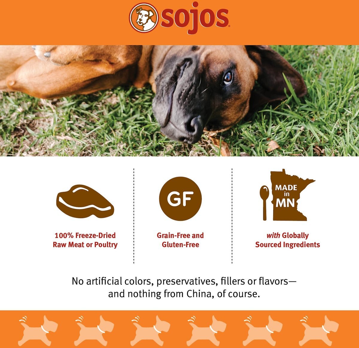 Sojos Simply Beef Freeze-Dried Dog Treats， 4-oz bag