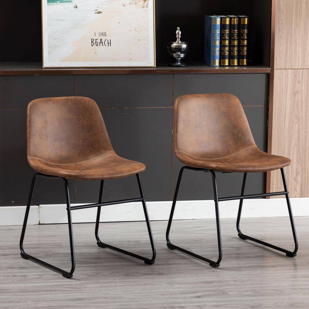 Home Beyond Colmar Brown Dining Side Chair (Set of 2) UC-13BRN