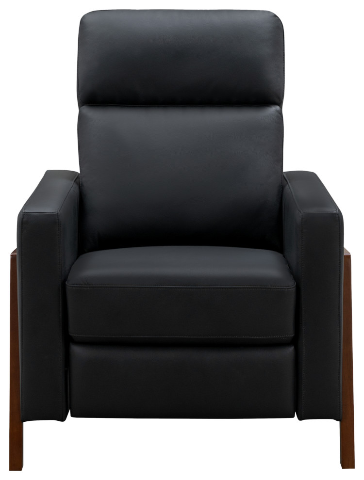 Carmine Leather Pushback Recliner   Midcentury   Recliner Chairs   by Abbyson Living  Houzz