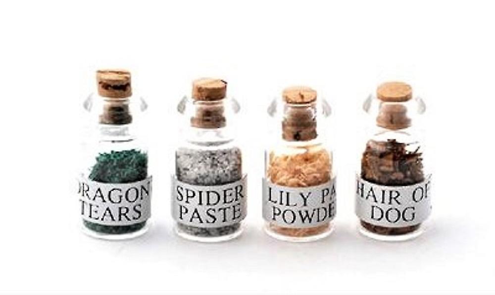 Dolls House Witch's Potion Spell Ingredients In Jars 1:12 Halloween Accessory