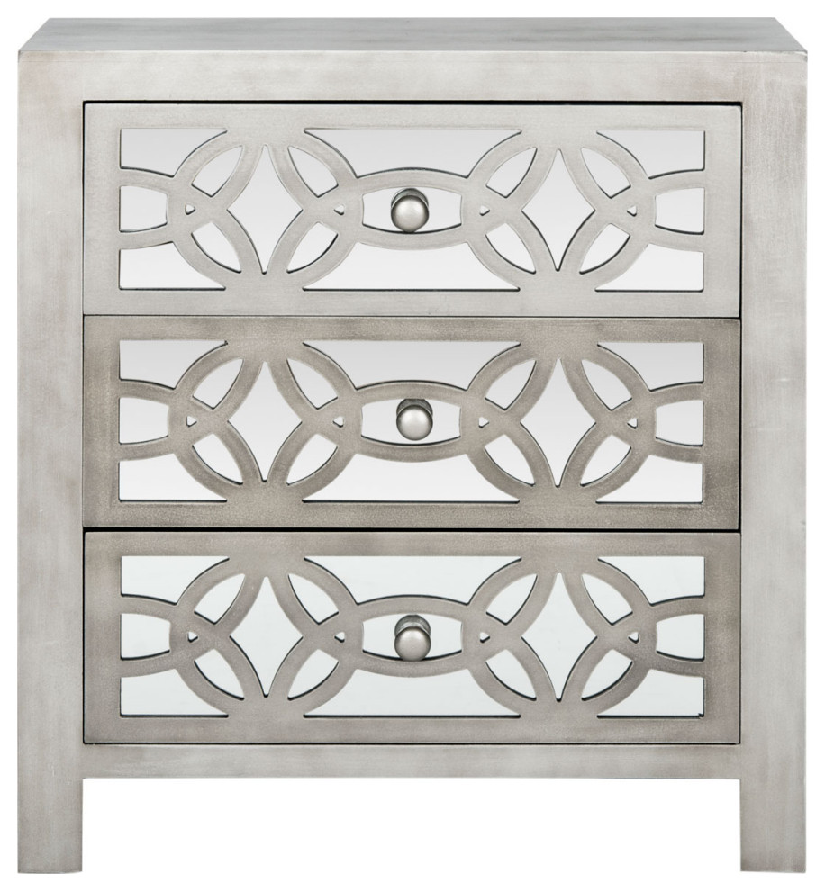 Susi 3 Drawer Chest  Gray   Transitional   Accent Chests And Cabinets   by Rustic Home Furniture Deco  Houzz