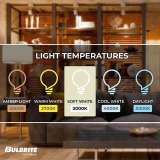 Bulbrite 60-Watt Equivalent G25 Clear Dimmable Edison LED Light Bulb Soft White (2-Pack) 861928