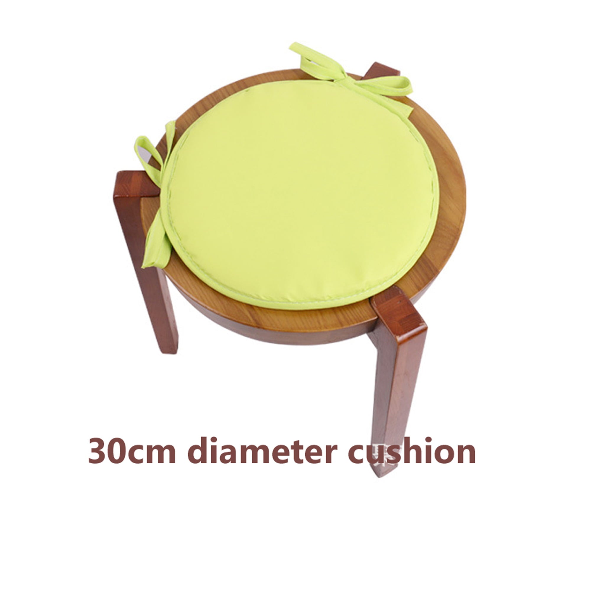 Chair Seat Pad Bistro Round Chair Seat Pad Cushions Tie-on Kitchen Dining Removable Cover