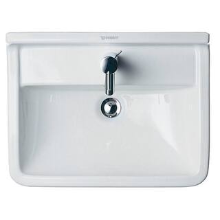 Duravit 21.63 in. Ceramic Retangular Vessel Sink in White 0300550000