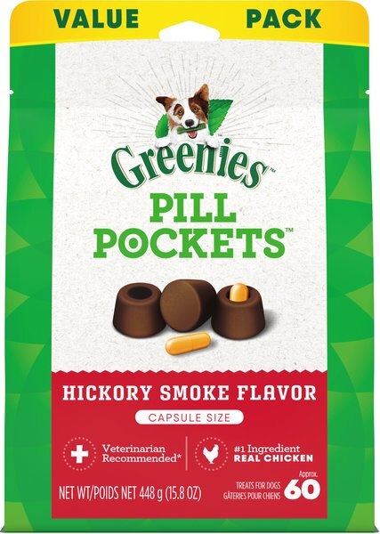 Greenies Pill Pockets Canine Hickory Smoke Flavor Dog Treats