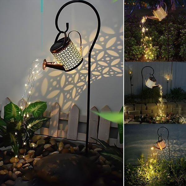 🔥SUMMER HOT SALE - 49% OFF🔥Solar Waterfall Lights Outdoor Garden Decor Yard Romantic Atmosphere