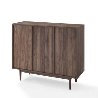 CROSLEY FURNITURE Liam 36 in. Walnut Engineered Wood 6-Shelf Accent Bookcase CF1121-WA