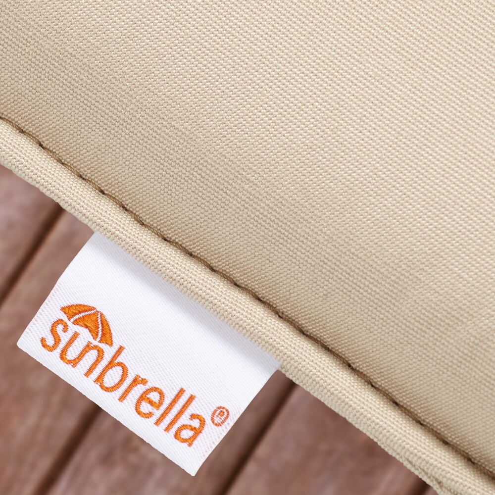 Sorra Home Bristol 19 inch Indoor/ Outdoor Antique Beige Chair Cushion Set with Sunbrella Fabric