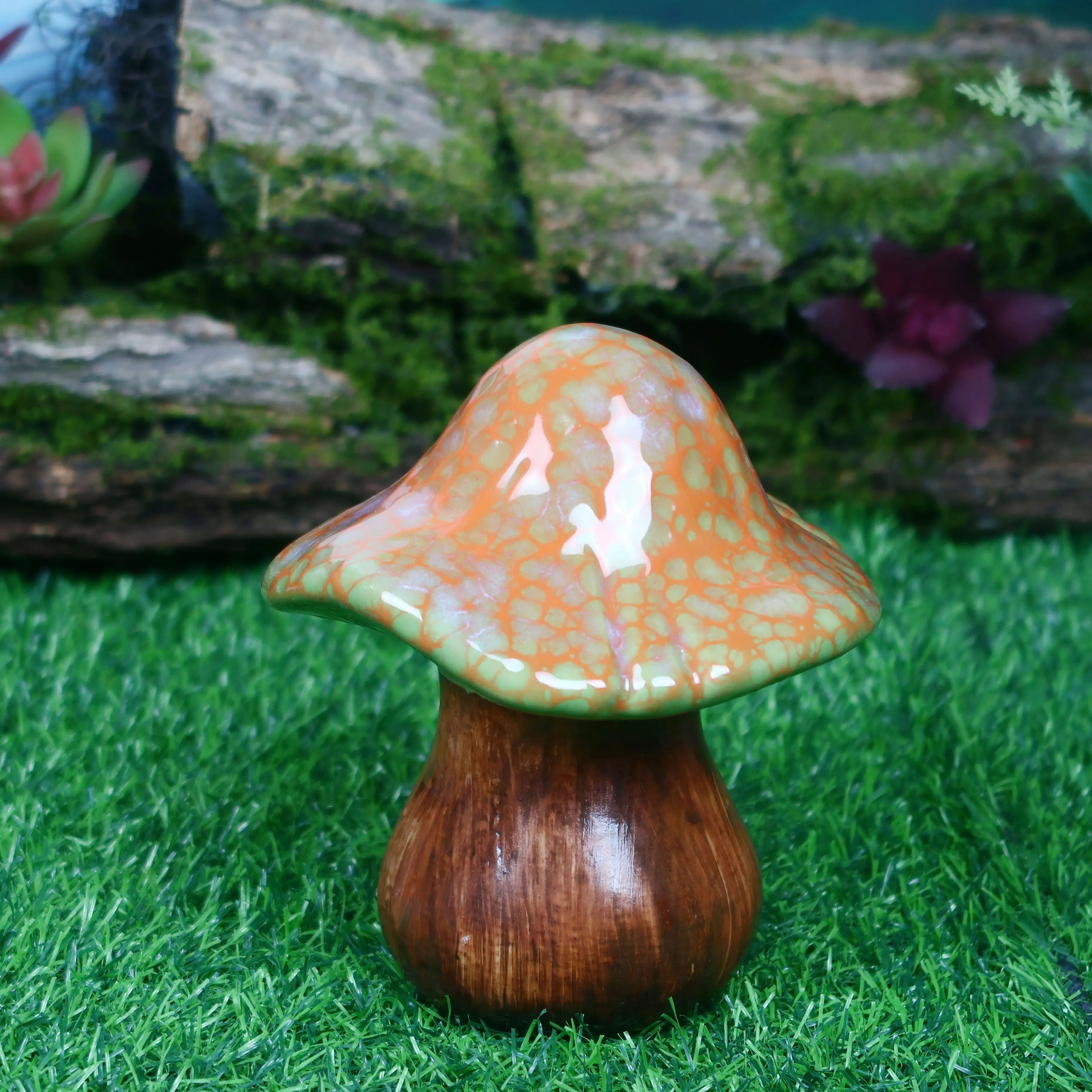 Nordic garden scenery ceramic ornaments artificial plant mushroom outdoor decoration simulation mushroom ceramic ornaments