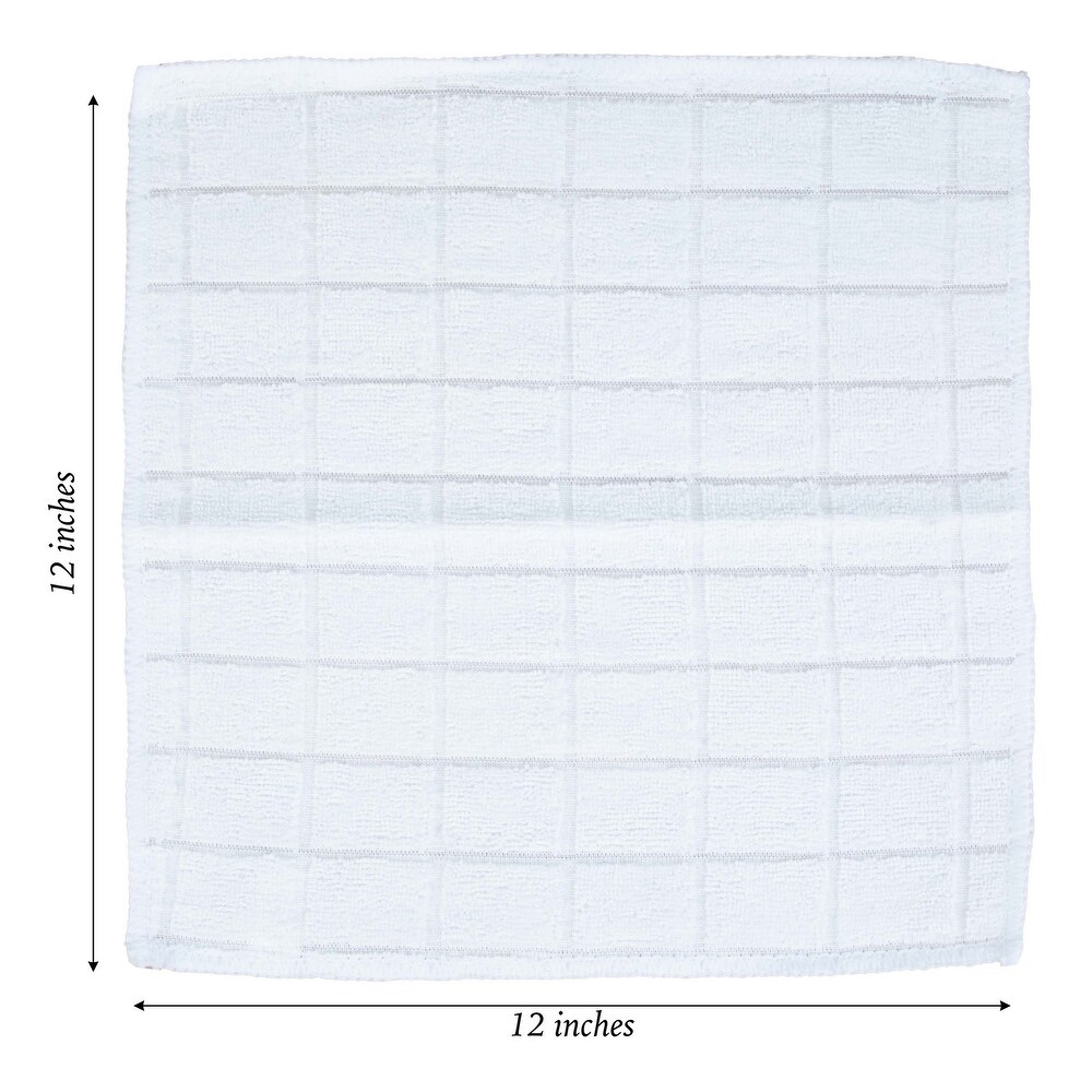 The Sloppy Chef Mesh Backed 12 Piece Dishcloths   12x12