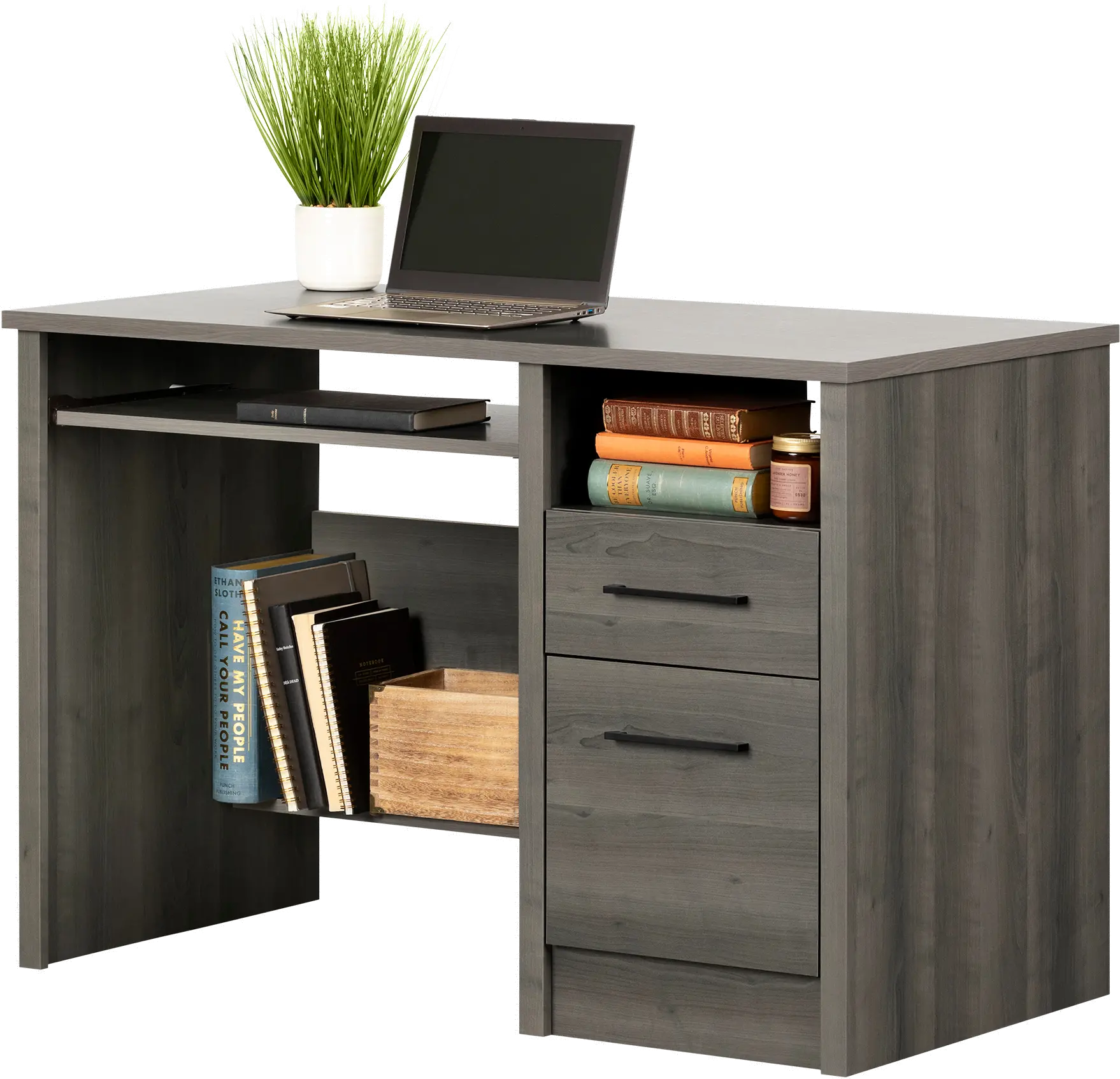 Gray Maple Desk - South Shore