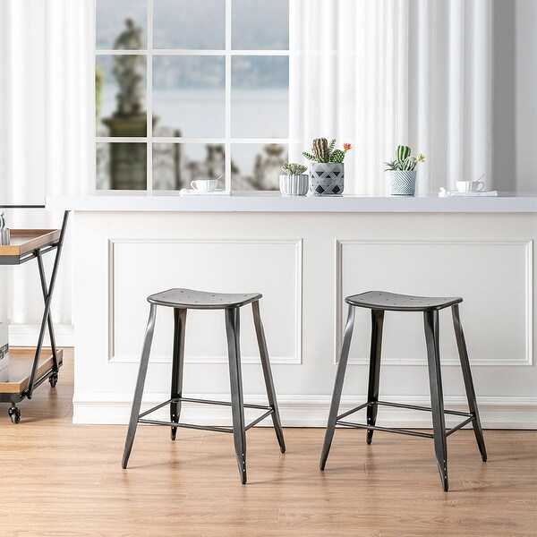 ACEssentials Saddle Backless Barstool 2PK 29