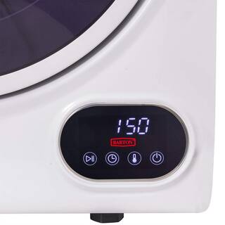 Barton 1.85 cu. ft. Portable Stainless Steel Automatic Laundry Tumble Dryer Machine with 3 Drying Modes and Timer in White 99821-H1