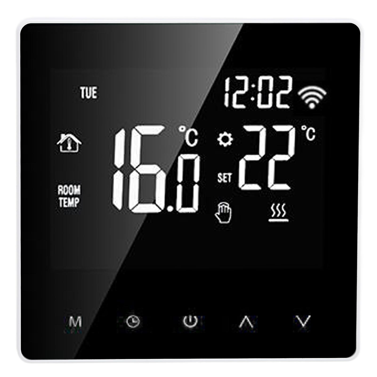 Me81h Smart Wifi Lcd Thermostat Water Floor Heating Wall Boiler Electric Floor Heating Thermostat For Tuya Ac230vwhite Background White Button 3a