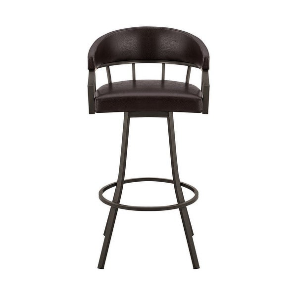 Mayla 30 Inch Swivel Bar Stool， Metal Flared Legs - 40 H x 21 W x 21 L Inches