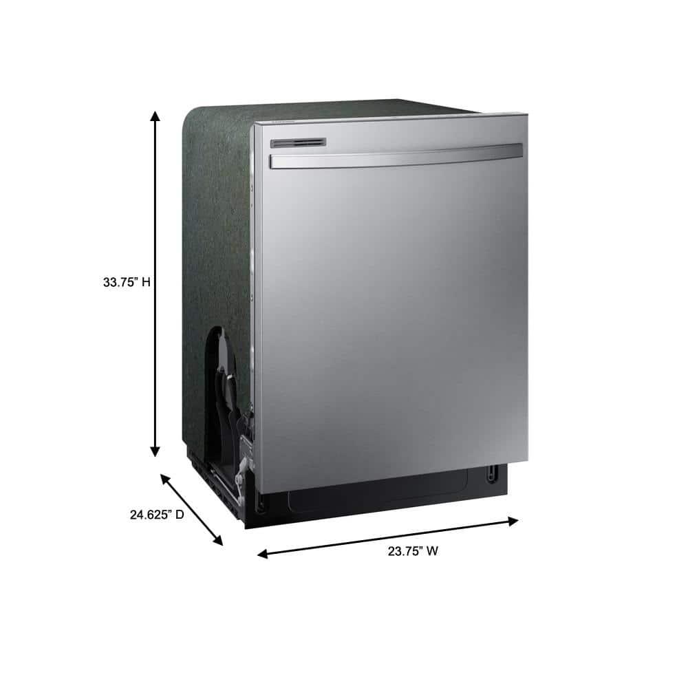  24 in Top Control Tall Tub Dishwasher in Stainless Steel with Stainless Steel Interior Door 55 dBA