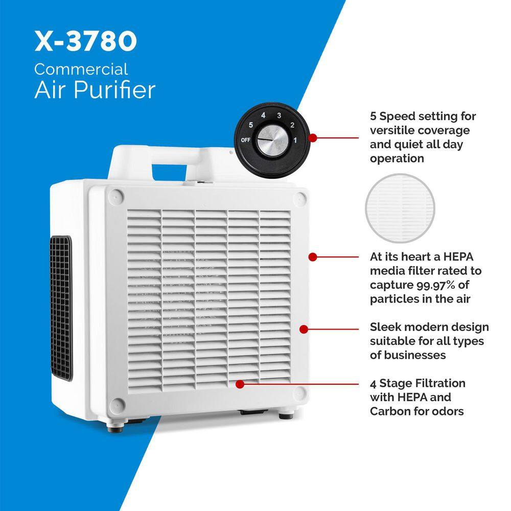 XPOWER Olympus Programmable Sanitizing System Automatic Overnight Indoor Air Quality Solution HEPA Air Purifier PSS1