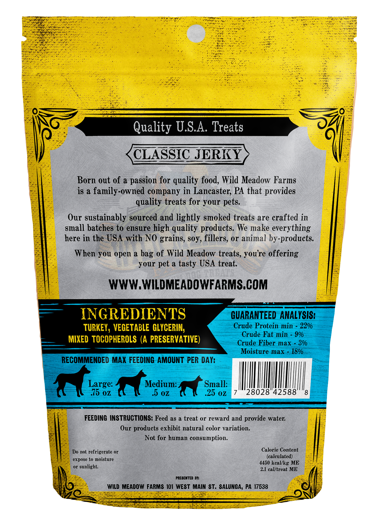 Wild Meadow Farms - Classic Turkey Minis - USA Made Soft Jerky Trainin andndash; Pet Empire and Supplies