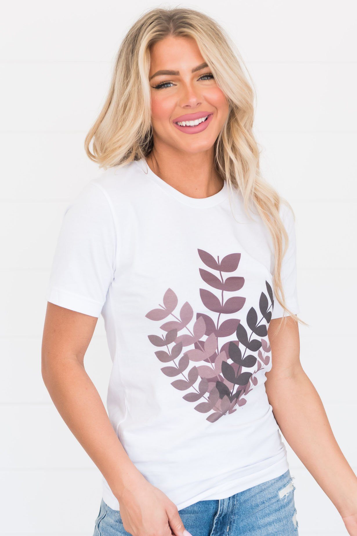 Lovely Leaves Modest Tee