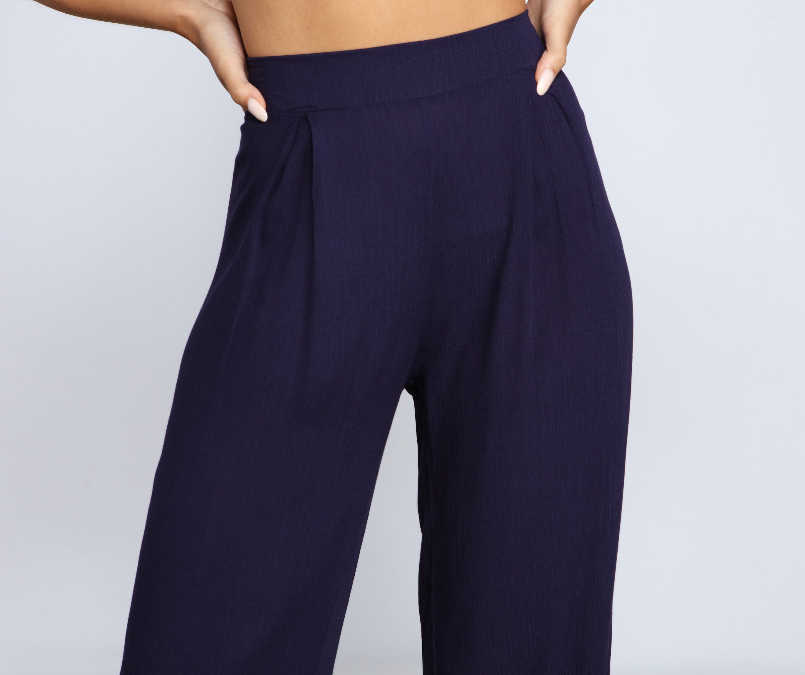 Fab Tie Waist Wide Leg Pants