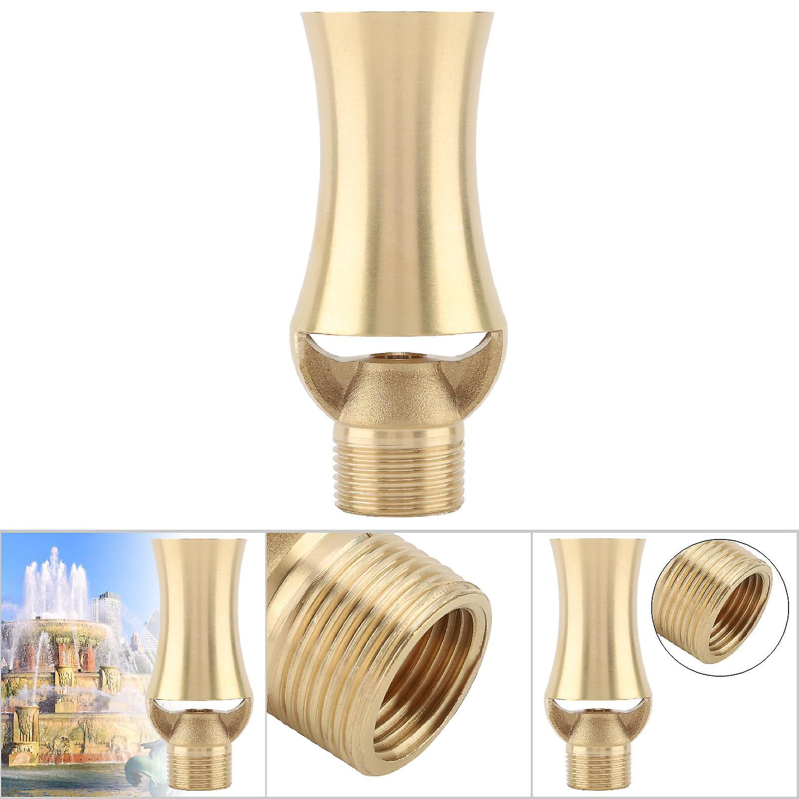 Fountain Nozzle Male Thread Brass Frothy Fountain Nozzle Pond Water Sprayice Tower Aceessories For Garden Lake Pool Decoration[1/2'' 3/4'']