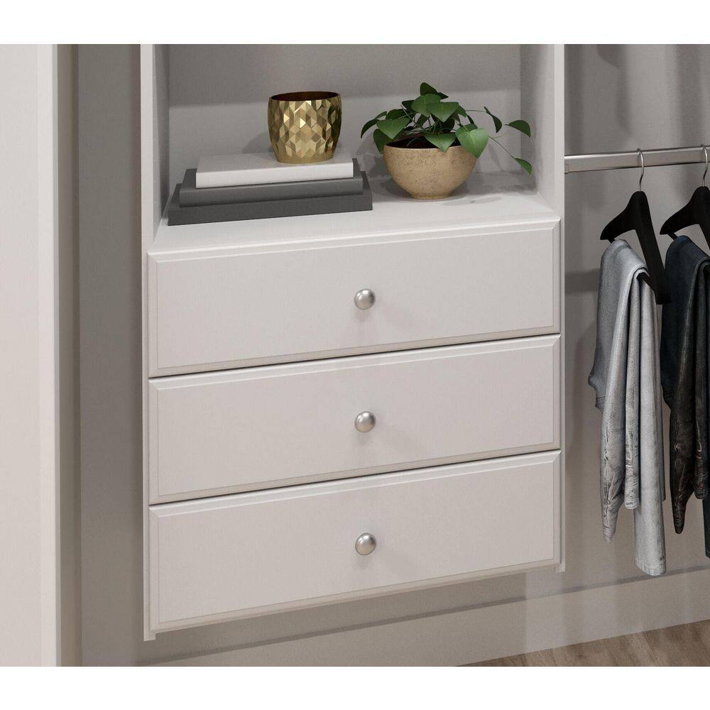 Closet Evolution Classic 36 in. W . - 60 in. W White Wood Closet System WH74