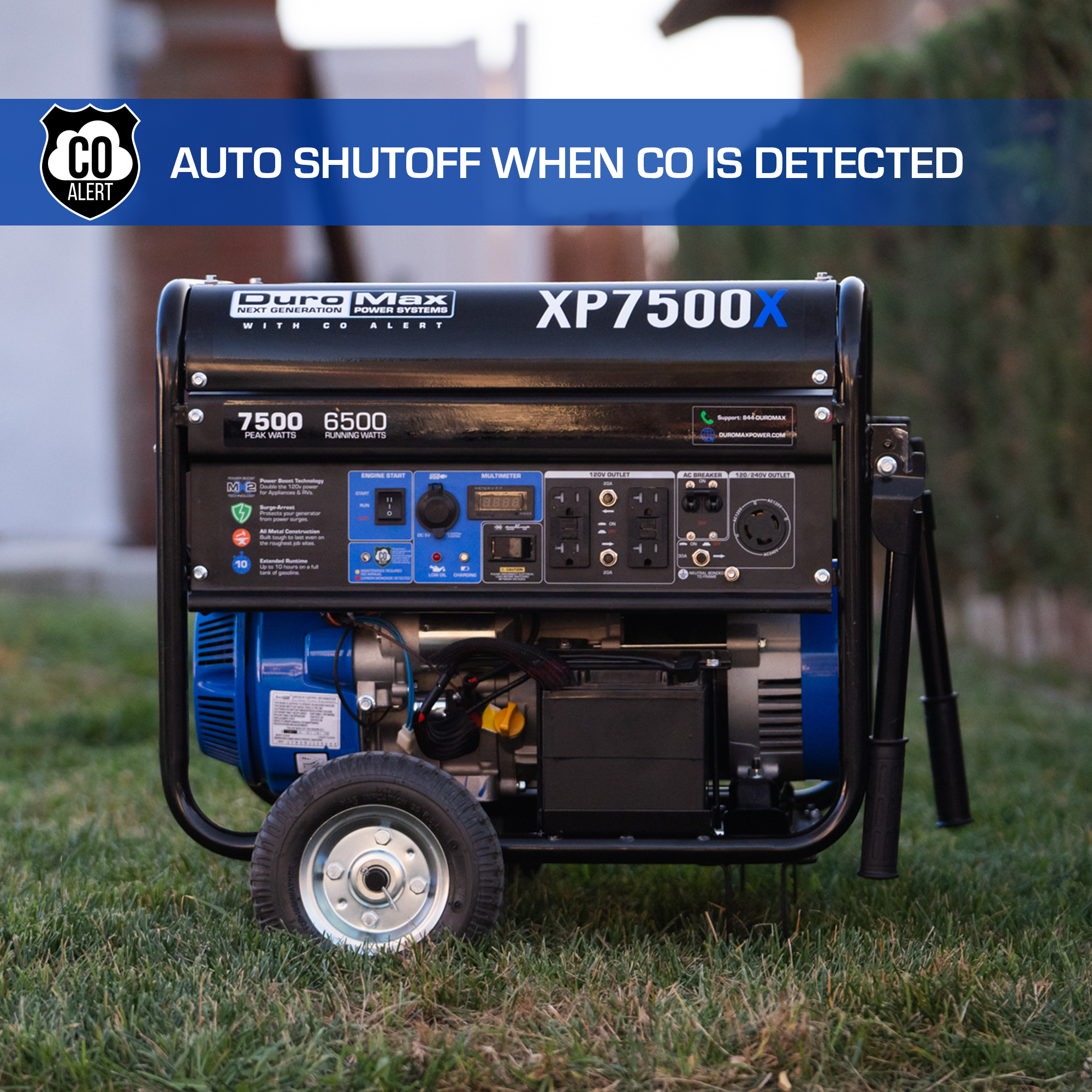 7,500 Watt Gasoline Portable Generator w/ CO Alert