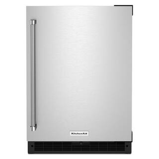 KitchenAid 5.0 cu. ft. Mini Fridge in Black Cabinet with Stainless Door without Freezer KURR114KSB