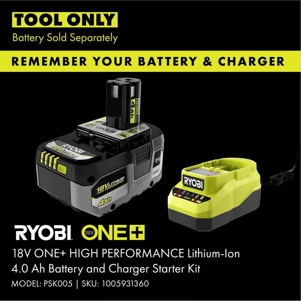 RYOBI ONE+ 18V 13 in. Cordless Battery String TrimmerEdger and 100 MPH 325 CFM Variable Speed Jet Fan Leaf Blower (Tool Only) P20018BTL-BLW