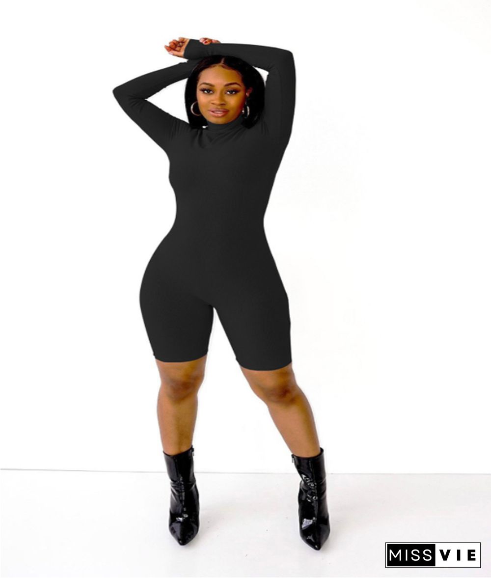 Gym Fitness Long Sleeve Skinny Rompers