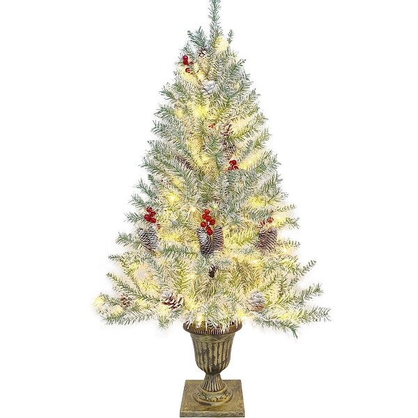 4 PCS PreLit Xmas Tree Artificial Christmas