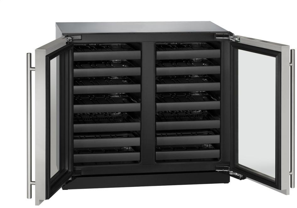 U-Line U3036WCWCS00B Modular 3000 Series 36 Inch Stainless Steel Wine Cooler