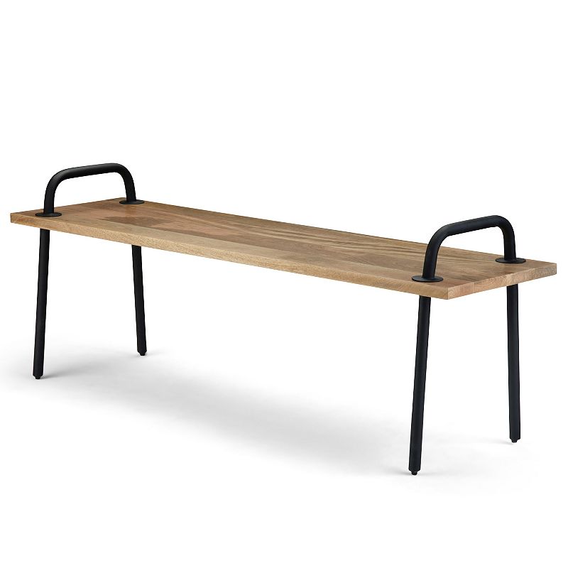 Simpli Home Berkeley Industrial Entryway Bench - Natural