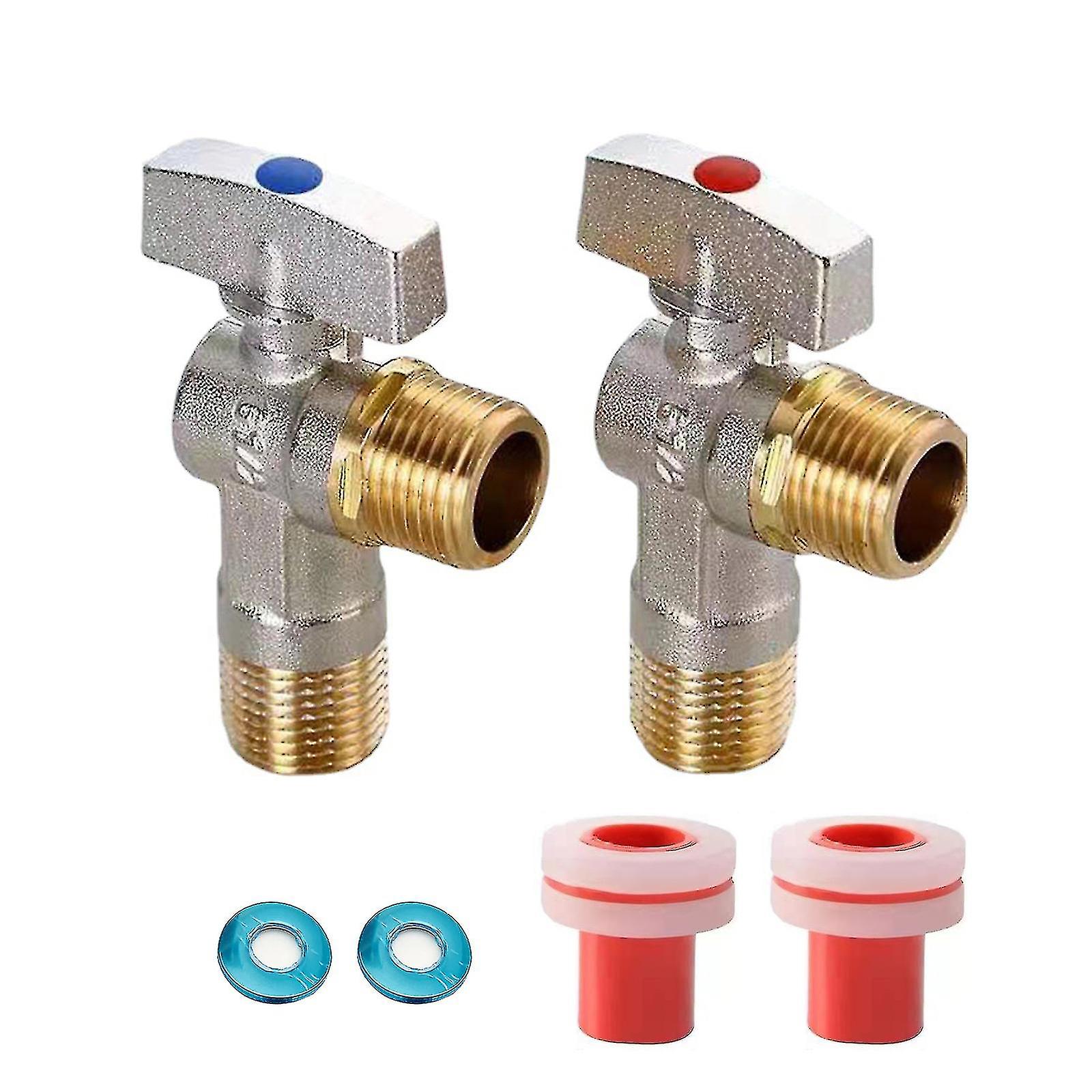 2 Pcs 1/2'' Turn Angle Stop For Valve Push To Connect Brass Plumbing Fitting