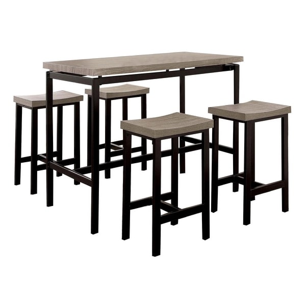 Contemporary Bar Table and Kitchen Table Set – Pub Table and Chairs with Seating