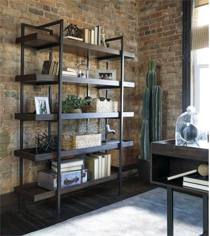 Ashley Furniture Starmore 5 Shelf Bookcase in Brown   Industrial   Bookcases   by GwG Outlet  Houzz