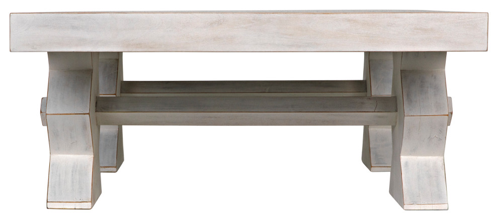 Suzu Coffee Table  White Wash   Farmhouse   Coffee Tables   by Noir  Houzz