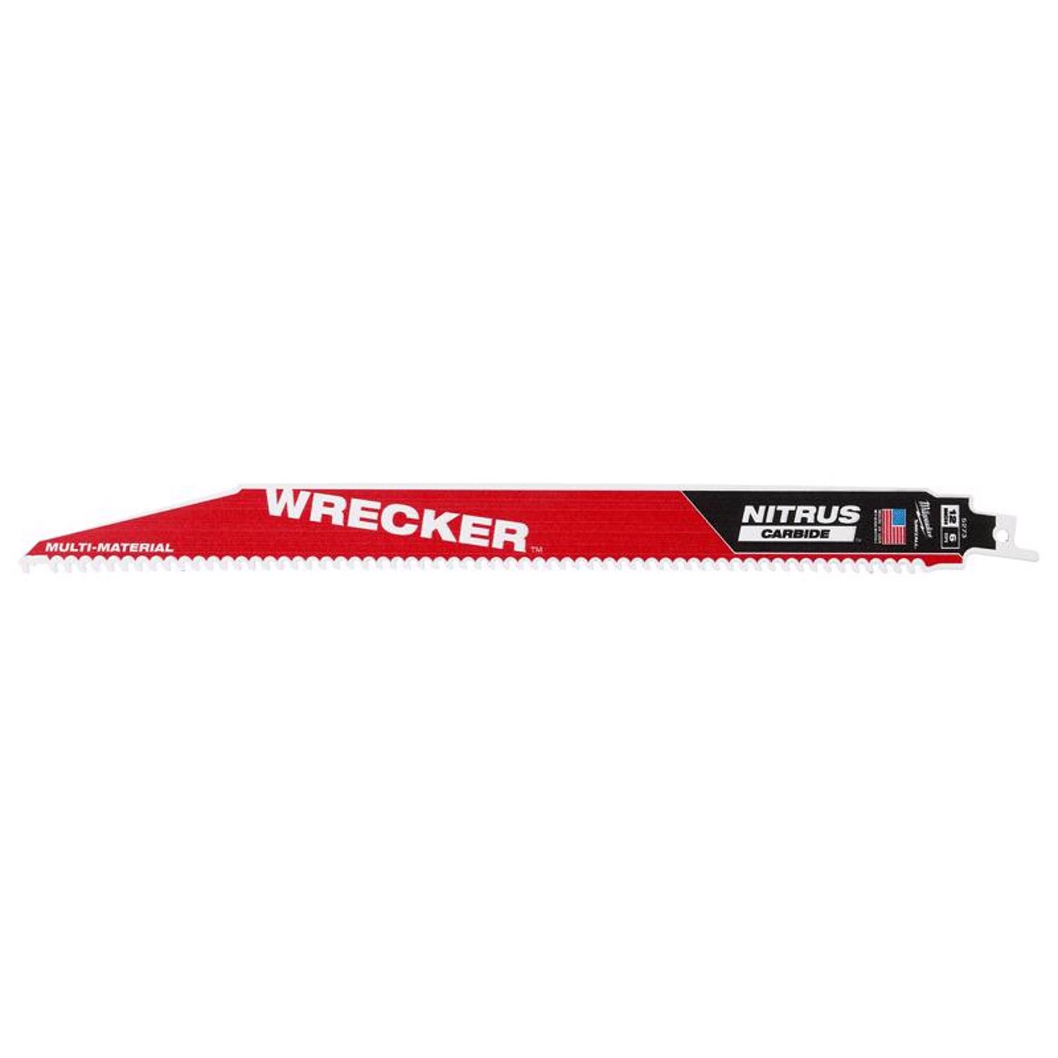 MW Wrecker 12 in. Nitrus Carbide Reciprocating Saw Blade 6 TPI 1 pk