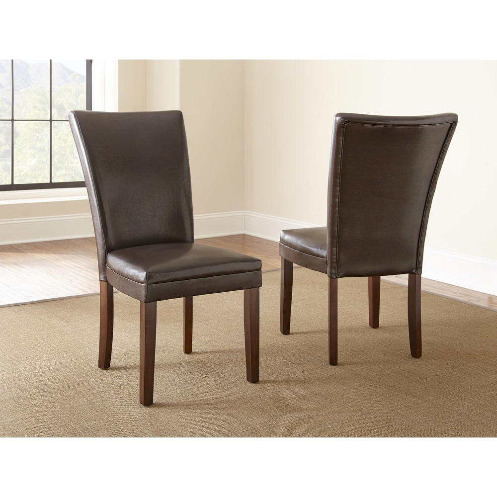 Hampton Dark Brown Cherry and Bonded Leather Dining Set by Greyson Living