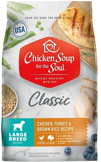 Chicken Soup for the Soul Large Breed Puppy Chicken， Turkey and Brown Rice Recipe Dry Dog Food