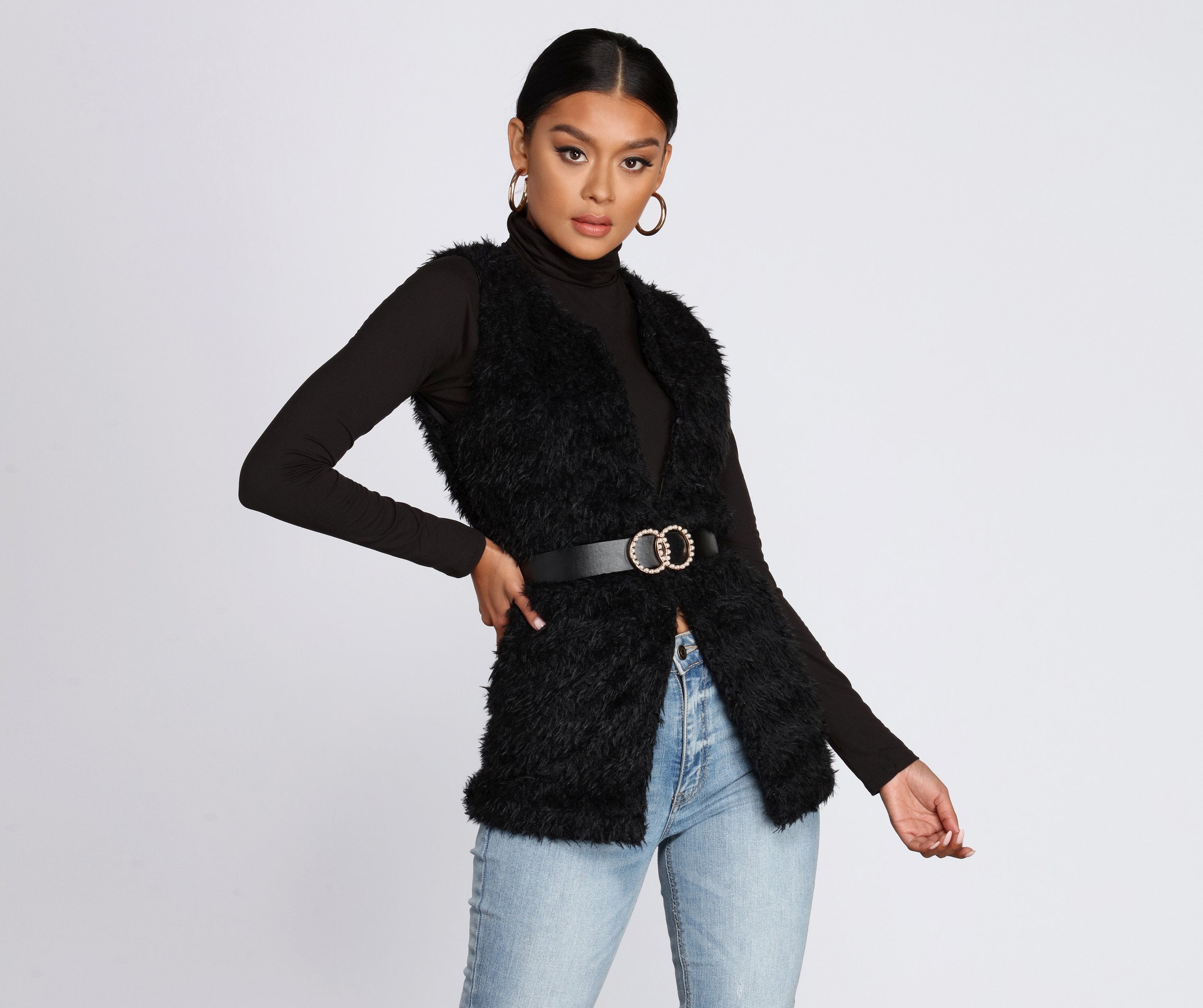 Pretty And Posh Faux Fur Vest