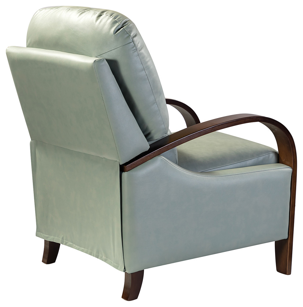 Amanda Genuine Leather Manual Recliner   Contemporary   Recliner Chairs   by Karat Home  Houzz