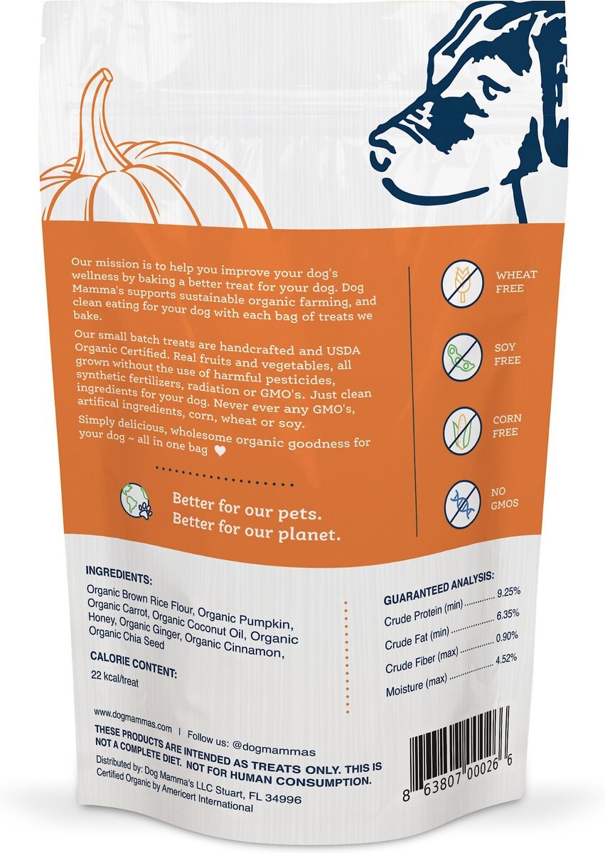 Dog Mamma’s Organic Pumpkin Snaps Dog Treats