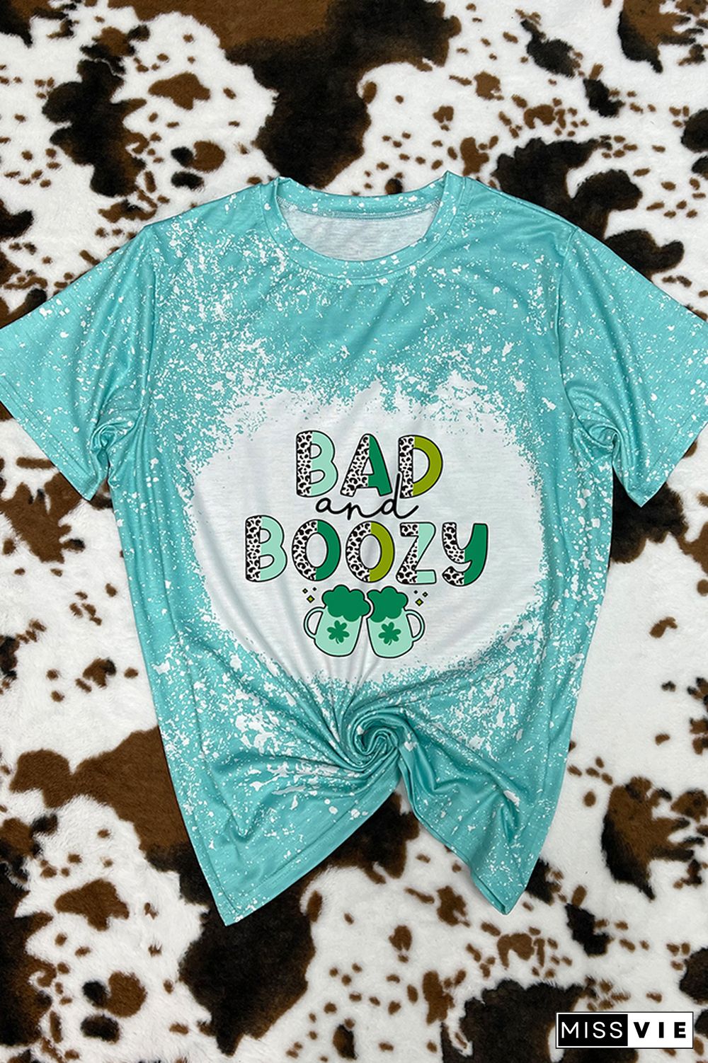 Bad and Boozy - St Patricks Day Graphic Tee Wholesale