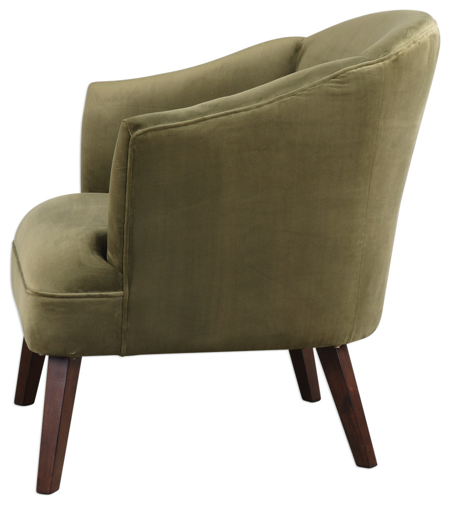 Uttermost Conroy Olive Accent Chair   Midcentury   Armchairs And Accent Chairs   by HedgeApple  Houzz