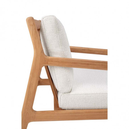 Fauteuil de jardin teck Jack ETHNICRAFT Blanc - Salon de jardin teck