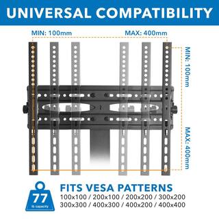 MOUNT-IT! mount-it! Height Adjustable TV Stand with Shelf for 23 in. and to 55 in. MI-1877