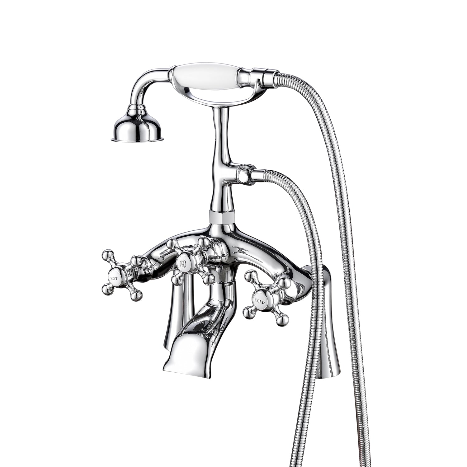 Tub Rim-Mounted Filler with Diverter