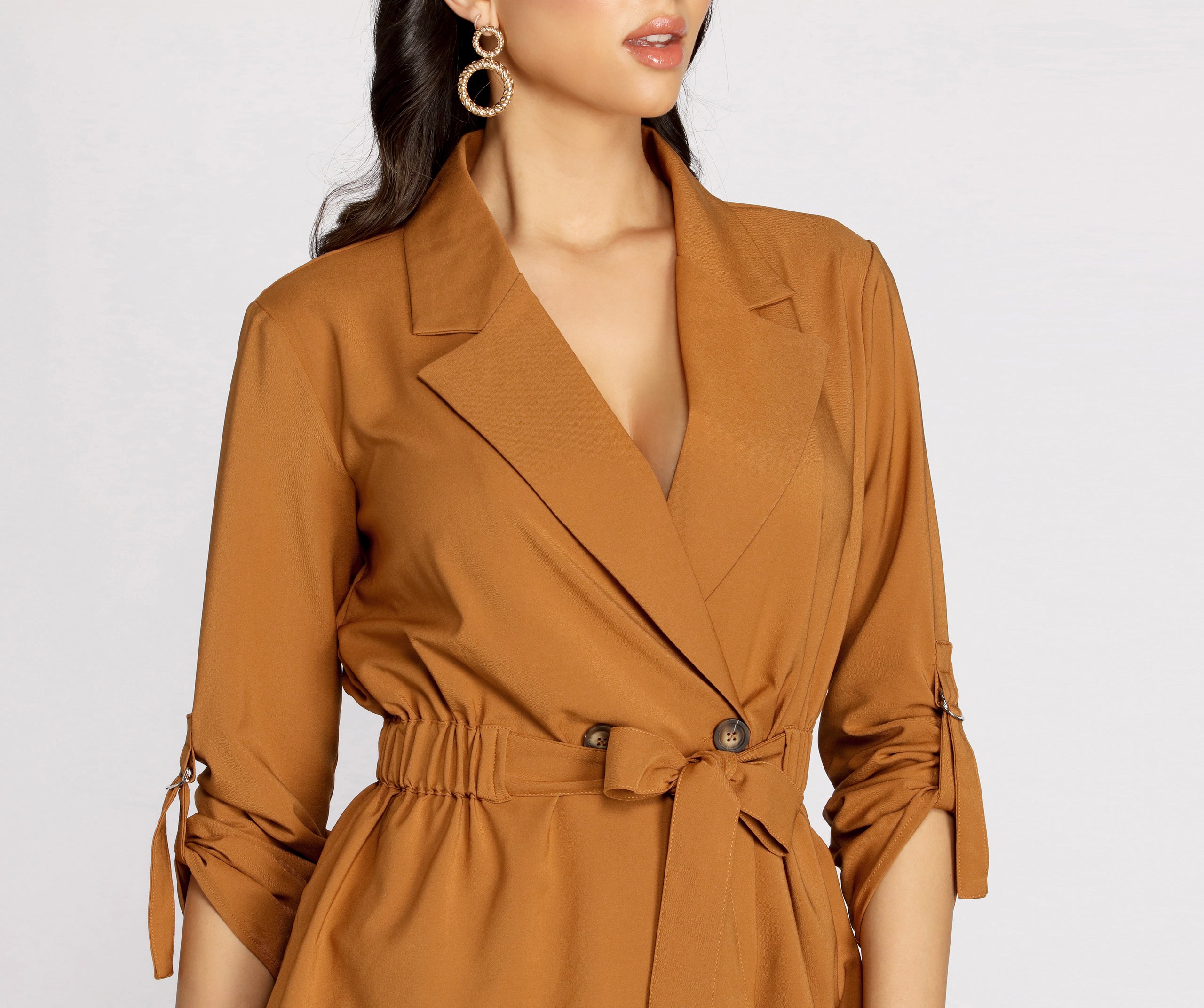 Movin' On Up Trench Blouse